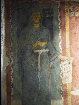 Darstellung des Heiligen Franziskus im Kloster Subiaco, wahrscheinlich das einzige zu den Lebzeiten des Heiligen entstandene