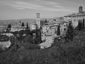 Ein Blick auf Assisi von der Oberstadt aus