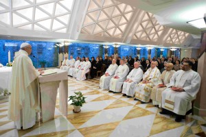 Papst Franziskus predigt in der Casa Santa Marta