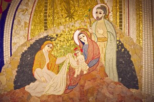 Mosaik von Marco Ivan Rupnik SJ, Kapelle der Jesuitenkommunität Petrus Canisius Rom.