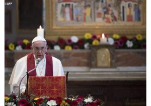 Papst Franziskus beim Gottesdienst für christliche Märtyrer