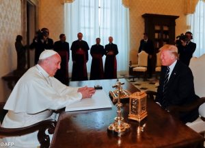Beginn des Gesprächs im Vatikan