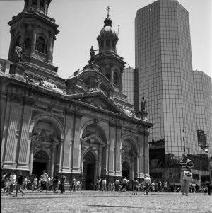 Ansicht der Kathedrale von Santiago de Chile