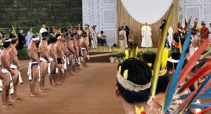 Traditioneller Tanz beim Treffenmit den Völkern Amazoniens, Foto Alessandro de Carolis, (c) Vatican News
