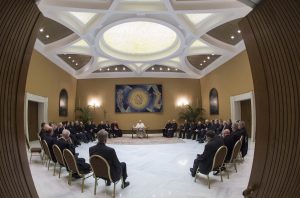 So sah das aus: Das Treffen der Bischöfe mit dem Papst